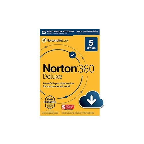 Norton 360 Deluxe 2024 – Antivirus software for 5 Devices